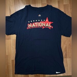 Justin Morneau Twins MLB All Star Game American League 2014 XL Navy T Shirt